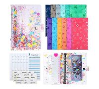 Organiseur de budget à paillettes mignonnes - Système d'enveloppes pour espèces - Poches, feuilles de budget - Étiquettes pour étudiants - Organiseur de planification budgétaire avec feuilles de