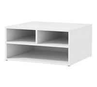 Organiseur de bureau 3 compartiments panneaux aspect bois blanc Blanc G