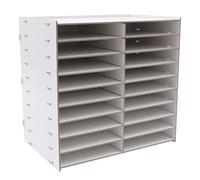Organiseur de bureau, 51,8 x 33 x 49 cm, en bois, plateau de courrier, trieur de bureau, fichiers, littérature, salle de classe, rangement vertical pour magazines commerciaux, dossiers de fixation