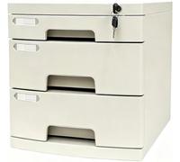 Organiseur de Bureau à 2-14 Tiroirs avec Serrure de SéCurité, Meuble de Rangement LéGer en Plastique pour Documents, Accessoire de Bureau(Medium (3 Layers))
