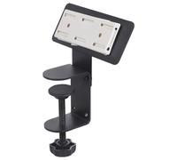 Organiseur de bureau à pince latérale pour carte d'alimentation en fer réglable de 1 à 5 cm d'épaisseur, design noir, sans perçage, support de prise de courant