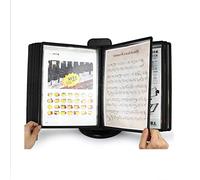 Organiseur De Bureau À Rabats - Présentoir De Bureau À 10 Et 20 Compartiments, Système De Référence De Bureau, Base Noire, Pour Documents A4(10 pages)