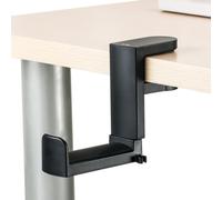 Organiseur de bureau avec pince à ressort, double range-câbles et pivot pivotant à 360, support universel pour casque audio sous bureau, son de