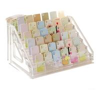 Organiseur de bureau en acrylique transparent à 7 niveaux pour rangement de perles, conçu pour un assemblage simple et un déploiement fonctionnel immédiat (6 étages)