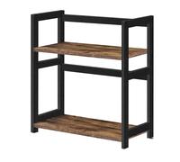 Organiseur de bureau en bambou - Cadre rustique marron et noir - Solution de rangement élégante pour la maison et le bureau