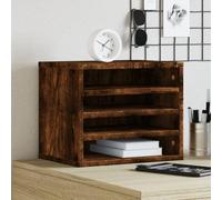 Organiseur de bureau en bois - 36 x 26 x 29,5 cm - Plateau de bureau compact avec beaucoup d'espace de rangement pour documents, dossiers, stylos et accessoires, surface lisse facile d'entretien
