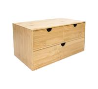 Organiseur de bureau en bois avec tiroirs pour bijoux, cosmétiques, bureau, décoration d'intérieur, 33 x 18 x 16 cm