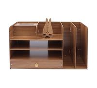 Organiseur de bureau en bois - Boîte à lettres - Boîte de rangement avec support pour téléphone portable - Boîte à tiroirs pour bureaux et pupitres