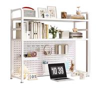 Organiseur de bureau en métal, 2 niveaux pour la maison, le bureau et la salle de classe, gestion efficace de l'espace de travail, design élégant pour une productivité organisée