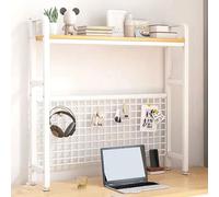 Organiseur de bureau en métal avec grille et crochets multifonction pour cuisine, salon, dortoir, comptoir, bibliothèque