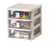 Organiseur De Bureau Kawaii avec Tiroir, Boîte De Rangement De Bureau Empilable, Papeterie Organizer/Pot À Stylo/Organisateur De Maquillage/Multifonctions Organisateur pour Le Bureau,L'école,La Maison
