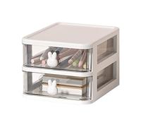 Organiseur De Bureau Kawaii avec Tiroir, Boîte De Rangement Empilable, Papeterie Organizer/Pot À Stylo/Organisateur De Maquillage/Multifonctions pour Le Bureau, L'école, La Maison