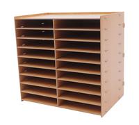 Organiseur de bureau Littérature Organiseur grande boîte aux lettres, Center Keeper pour livre de documents, rangement de magazines, étagère à livres pour bureau à domicile, école ( Marron)