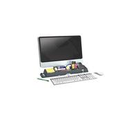 Exacompta - Réf. 67038D - 1 organiseur de bureau Toolbar, 7 compartiments et 2 petits tiroirs pour ranger ustensiles de bureau - Dimensions : larg 48,1 x Prof 11,5 x Haut 5,6 cm/Gris souris brillant