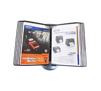 Organiseur De Bureau - Porte-documents À Rabat, Présentoir Pour Catalogue À 10 Pochettes, Ystème De Référence Et D'affichage De Bureau Format A4,Capacité 20 Feuilles(Black)