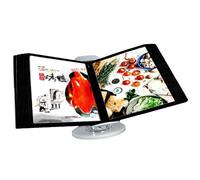 Organiseur de Bureau - Présentoir à Affiches et menus A4 de 10 et 20 Pages, pour l'affichage et Le Rangement de Documents à Domicile (20 Pages)