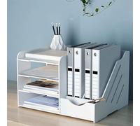Organiseur de bureau Sightday, bacs de rangement empilables pour courrier A4, collecteur debout A4 pour bureau, organisateur de dossiers pour bureau pour rangement de dossiers et documents A4