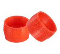 Organiseur de câble en silicone pour guidon de vélo de route, sangles de fixation antidérapantes, rouge, vert, bleu, 2 cm x 3 cm (rouge)
