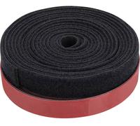 Organiseur de câbles auto-agrippant Digitus DN-CT-10M-25 à coller, pour grouper partie velours, partie velours et partie agrippante, partie crochets, tête de