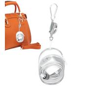 Organiseur de câbles de voyage - Petit sac de rangement, sac de rangement étanche, étui de transport transparent, sac de voyage pour cordon, chargeur, écouteurs, blanc, round, Unisexe