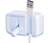 Organiseur de câbles magnétique, support de cordon adhésif, support de gestion des fils de bureau, blanc, bleu pour chargeur de téléphone, chargeur de voiture, mur, bureau, maison, organiseur monté