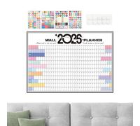 Organiseur de calendrier mural 2026 : fonction de planification centrale de l'outil de gestion du temps annuel | Tableau de planification mensuel surdimensionné, design facile à lire pour