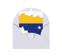 Organiseur de cartes de vœux avec drapeau du Venezuela - Vierge à l'intérieur - Cartes d'anniversaire - Carte d'invitation