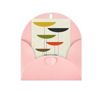 Organiseur de cartes de vœux avec impression moderne du milieu du siècle - Vierge à l'intérieur - Cartes d'anniversaire - Carte d'invitation