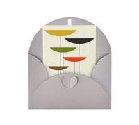 Organiseur de cartes de vœux avec impression moderne du milieu du siècle - Vierge à l'intérieur - Cartes d'anniversaire - Carte d'invitation