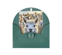 Organiseur de cartes de vœux en forme de lama - Vierge - À l'intérieur - Pour cartes d'anniversaire ou d'invitation