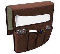 Organiseur de chaise fonctionnel à 5 poches pour canapé, garde vos affaires propres et bien rangées (café)