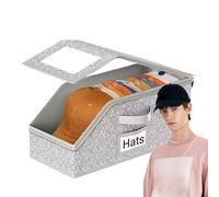 Organiseur de chapeaux pour casquettes de baseball | Boîte transparente pouvant contenir jusqu'à 24 chapeaux - Conteneurs à couvercle transparent de grande capacité pour l'organisation des placards