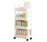 Organiseur de chariot roulant - Chariot utilitaire mobile | Organisation à roulettes à 3/4 niveaux avec poignée et roues, rangement multifonctionnel pour cuisine et salon