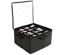 Organiseur de chaussures, compartiment réglable avec couvercle transparent, bacs de rangement pour chaussures avec poignée, conteneurs de rangement pliables faciles à assembler, grand jusqu'à 20