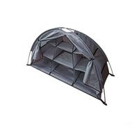 Organiseur de chaussures de camping avec 9 étagères, support pliable en tissu Oxford pour camping-car, tente et camping en plein air (gris)