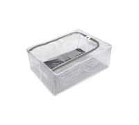 Organiseur de chaussures empilable de 40,6 cm avec cadre en métal et couvercles transparents pour vêtements, chaussures, bottes, baskets, boîte de rangement pour la maison