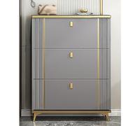 Organiseur de chaussures fin et haut avec 3 tiroirs pliables, solution de rangement parfaite pour placard, couloir, chambre à coucher, étagère à chaussures peu encombrante pour une organisation