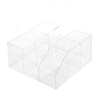 Organiseur de cils en acrylique avec pince à épiler pour la maison, le salon de beauté, transparent,