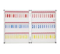 Organiseur de clés avec serrure - Boîte à clés murale pour extérieur - Grande armoire de rangement avec porte-clés, étiquettes - Organisez 72 clés pour maison, maison, propriété, garage, bureau et