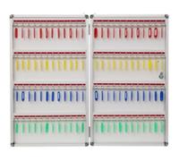 Organiseur de clés avec serrure et étiquettes - Armoire à clés murale pour maison, bureau, hôtel - Grande solution de rangement sûre pour clés (96 clés)