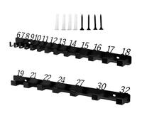 Organiseur de clés - Support mural en métal avec numéros de taille, peut contenir 20 clés de 6 mm à 32 mm | pour garage, abri de jardin, fourgonnette de travail, mécanicien et atelier