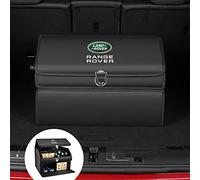 Organiseur de Coffre de Voiture, Housse Pliable, pour Land Rover Freelander L2 LF Range Rover Evoque 3 4 Discovery Velar, Camping Voyage Cuir boîte de Rangement Voyage Sac de Rangement,Blac-k-M