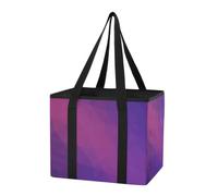 Organiseur de coffre de voiture réutilisable, violet dégradé, art abstrait, sac fourre-tout robuste avec poignées et fond rigide pour berlines, camionnettes, voitures, épiceries, 1 lot
