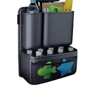 Organiseur de coffre de voiture | Sac de rangement pour siège arrière | Grande capacité de rangement multi-compartiments | Organisation de voiture, sangles de sécurité, forte capacité de charge pour