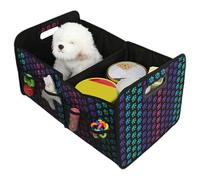 Organiseur de coffre de voiture | Support de rangement pliable - Motif pattes de chien - Organiseur de chargement de voiture pour voyage, camping, chauffeur en famille, trajets quotidiens