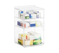 Organiseur de coiffeuse | Rangement multicouche transparent pour tasses - Récipient de rangement pour jouets pour tout-petits - pour femmes, filles, femmes, femmes, mères, amatrices de beauté, mariées