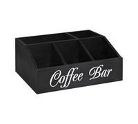 Organiseur de comptoir pour station de - Support pour panier à | Décoration rustique pour bar à et rangement d'accessoires pour la cuisine, le comptoir, la salle de pause au bureau et l