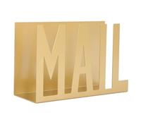 Organiseur de courrier, 15 x 5,5 x 9,5 cm, trieur de Documents élégant en métal pour la Maison, Le Bureau, Le courrier, Le Panier à papiers pour factures et Lettres (Or)