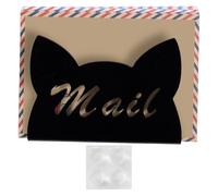 Organiseur de courrier en acrylique en forme de chat | Trieur d'enveloppes et de lettres pour cartes postales, documents, comptoirs de factures, école, table de maison