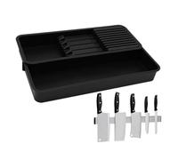 Organiseur de couteau à tiroir, peut être utilisé avec des inserts d'extraction de l'organisateur de couteaux, amovible pour baguettes, couteau à fruits et couteau de cuisine - Partition - pour